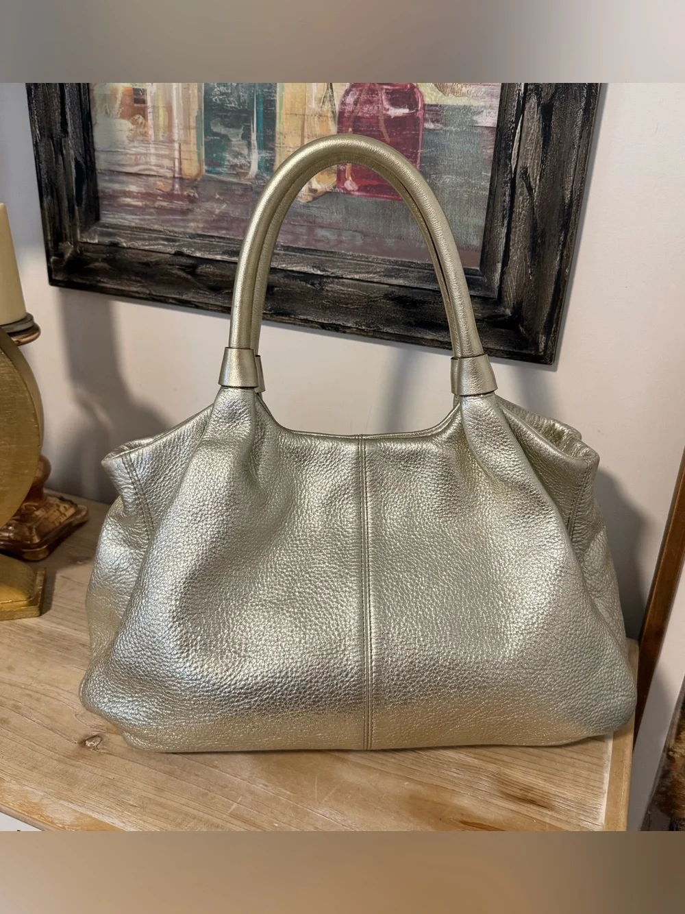 Kate Spade gold metallic bag